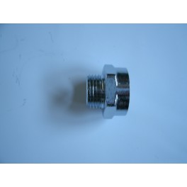 draadverlengstuk/neusstuk overgang chroom 3/4 inwendige draad x 1/2 uitwendige draad art.nr :B006 draadverlengstuk/neusstuk overgang chroom 3/4 inwendige draad x 1/2 uitwendige draad art.nr :B006
