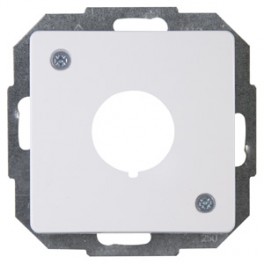 (A3) blindplaat met sparing voor aansluiting  rond 22,5 mmHK05 serie kleur zuiver wit artnr: 3317.0200.4