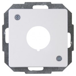 (A3) blindplaat met sparing voor aansluiting rond 22,5 mmHK05 serie kleur zuiver wit artnr: 3317.0200.4 (A3) blindplaat met sparing voor aansluiting rond 22,5 mmHK05 serie kleur zuiver wit artnr: 3317.0200.4