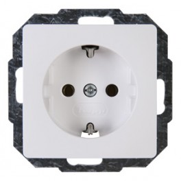 (A4) enkel stopc randaarde HK05 serie kleur zuiver wit artnr: 9235.0200.1 (A4) enkel stopc randaarde HK05 serie kleur zuiver wit artnr: 9235.0200.1