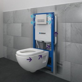 set Geberit reukloos toiletelement met bedieningsplaat set Geberit reukloos toiletelement met bedieningsplaat