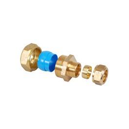 (X) speciale overgangskoppeling voor metalen- stalen buis /pijp "1" x 22 mm (X) speciale overgangskoppeling voor metalen- stalen buis /pijp "1" x 22 mm
