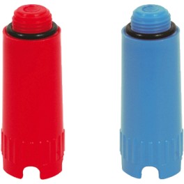 Testplug- setje 3/4, 2 stuks bestaande uit plug warm (rood) art 3777166 / 3/4 koud (blauw) art. 3777158 Testplug- setje 3/4, 2 stuks bestaande uit plug warm (rood) art 3777166 / 3/4 koud (blauw) art. 3777158