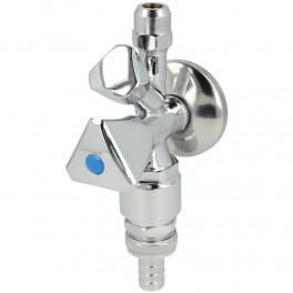 Compacte kraan3/8 aansluiting zonder beluchter met dubbele functie voor wateraansluiting in keukenkastje art 805001767 Compacte kraan3/8 aansluiting zonder beluchter met dubbele functie voor wateraansluiting in keukenkastje art 805001767