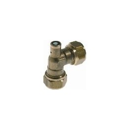 Kniekoppeling knel 22 mm met ontluchting voor o.a. c.v installaties art. 1121987 Kniekoppeling knel 22 mm met ontluchting voor o.a. c.v installaties art. 1121987