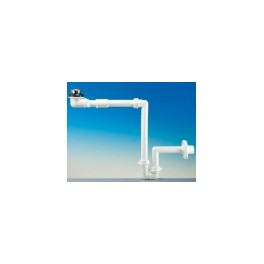 (L) LIRA Ruimtebesparende sifonset Metallic kleur voor wastafelmeubelkasten extra uitgevoerd met click afvoerplug art A.3200.03 (L) LIRA Ruimtebesparende sifonset Metallic kleur voor wastafelmeubelkasten extra uitgevoerd met click afvoerplug art A.3200.03