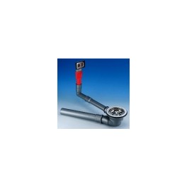 (L) LIRA Keukenspoelbak afvoerplugset met inzetrooster metallic met vierkant overloop aansluitplaatje art 1745.440 (L) LIRA Keukenspoelbak afvoerplugset met inzetrooster metallic met vierkant overloop aansluitplaatje art 1745.440