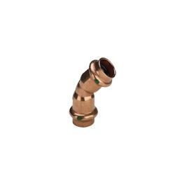 (A1)Persknie 45 graden kopere buis voor warm en koud water 12 mm art 814160 (A1)Persknie 45 graden kopere buis voor warm en koud water 12 mm art 814160