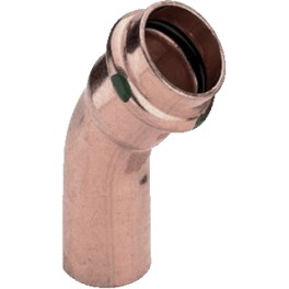 (A1)Persknie insteek 45 graden kopere buis voor warm en koud water 12 mm art 814244 (A1)Persknie insteek 45 graden kopere buis voor warm en koud water 12 mm art 814244
