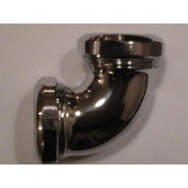 (K)Nieuw !! Stevige gegoten metalen bocht chroom 32 mm 90 gr. met 2 draaikoppelingen met conische rubber ringen art F420CR002 (K)Nieuw !! Stevige gegoten metalen bocht chroom 32 mm 90 gr. met 2 draaikoppelingen met conische rubber ringen art F420CR002