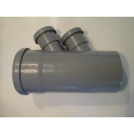 Nieuw !Verleng/ stijgstuk 110 mm met aan de zijkant 2 aansluitingen 45 graden 50 mm art:8311YP50C2 Nieuw !Verleng/ stijgstuk 110 mm met aan de zijkant 2 aansluitingen 45 graden 50 mm art:8311YP50C2