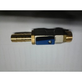 Kogel-Aftapkraan blauw Koud water/Retour c.v. naar 1/2 buitendraad met slangtule 13 mm Kogel-Aftapkraan blauw Koud water/Retour c.v. naar 1/2 buitendraad met slangtule 13 mm