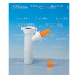 (L)tussenstuk-aansluiting grijs tussen afvoerbuis 40 mm met aftakking oor vaatwasser-afvoerslang art 8.2404.04 (L)tussenstuk-aansluiting grijs tussen afvoerbuis 40 mm met aftakking oor vaatwasser-afvoerslang art 8.2404.04