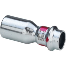 (P1)Pers inschuif verloop geschikt voor c.v leidingsystemen 22 mm x 15 mm v-profiel persysteem art 3490000 (P1)Pers inschuif verloop geschikt voor c.v leidingsystemen 22 mm x 15 mm v-profiel persysteem art 3490000