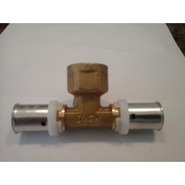 (D1)Comisa perskoppeling t-stuk pers 20 mm x 1/2 binnendraad x pers 20 mm 10 st levertijd zie info (D1)Comisa perskoppeling t-stuk pers 20 mm x 1/2 binnendraad x pers 20 mm 10 st levertijd zie info