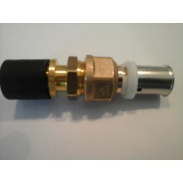 (A) Overgangskoppeling Rehau 16 mm x 16 mm Comisa persysteem (A) Overgangskoppeling Rehau 16 mm x 16 mm Comisa persysteem