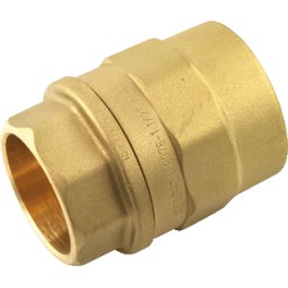 Stevige messing klemknel-overgangskoppeling geschikt voor gas en watertyleenbuis 25 mm x 3/4 binnendr art 4732715 Stevige messing klemknel-overgangskoppeling geschikt voor gas en watertyleenbuis 25 mm x 3/4 binnendr art 4732715