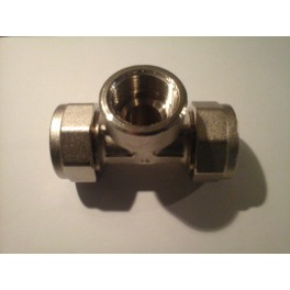 Eurokono T-stuk 32 mm x "1" duims binnendraad x 32mmm art 88.04.685 Eurokono T-stuk 32 mm x "1" duims binnendraad x 32mmm art 88.04.685