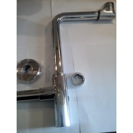(K) Chrome buissifonset (messing verchroomd) voor wastafels waar een rolstoel onder moet passen Special!! (K) Chrome buissifonset (messing verchroomd) voor wastafels waar een rolstoel onder moet passen Special!!