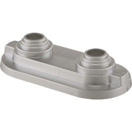 Buisrozet voor 2 leidingen kleur Mat-chroom 12-20 mm art 4000469 Buisrozet voor 2 leidingen kleur Mat-chroom 12-20 mm art 4000469