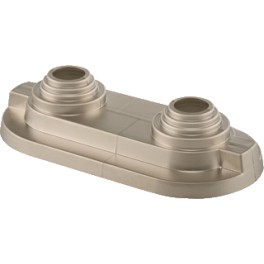 Buisrozet voor 2 leidingen kleur Nikkel12-20 mm art 4000451 Buisrozet voor 2 leidingen kleur Nikkel12-20 mm art 4000451