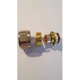 (A)Knel-Eurokonokoppeling-overgang-setje voor o.a.Uponor en Wavin tigris buis 20 mm x 2.25 mm met 3/4 moer art 3720158 (A)Knel-Eurokonokoppeling-overgang-setje voor o.a.Uponor en Wavin tigris buis 20 mm x 2.25 mm met 3/4 moer art 3720158