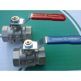 Kogelstopkraan voor water/c.v. 2 x "1" duims binnendraad met hendel blauw art 41.31.694 Kogelstopkraan voor water/c.v. 2 x "1" duims binnendraad met hendel blauw art 41.31.694