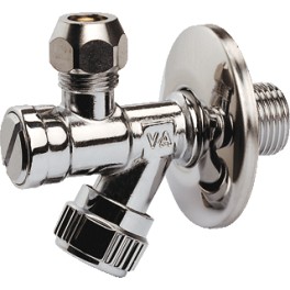 Stopkraantje met vuilfiltertje 1/2 buitendr x 10mm knel of 3/8 moer met rozet art 1806895 Stopkraantje met vuilfiltertje 1/2 buitendr x 10mm knel of 3/8 moer met rozet art 1806895