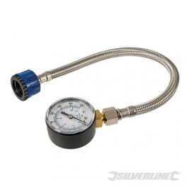 Waterdrukmeter met rvs slang voor druk-meting 0-11 bar voor het o.a opsporen van waterlekkages/drukverlies art 482913 Waterdrukmeter met rvs slang voor druk-meting 0-11 bar voor het o.a opsporen van waterlekkages/drukverlies art 482913