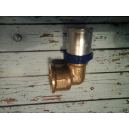 (G2) Handyman Extra Profit perskoppeling knie met binnendraad 20 mm x 1/2 Th-systeem (G2) Handyman Extra Profit perskoppeling knie met binnendraad 20 mm x 1/2 Th-systeem