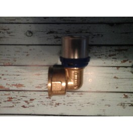 (G4) Handyman Extra Profit perskoppeling knie met binnendraad 26 mm x 3/4 Th-systeem (G4) Handyman Extra Profit perskoppeling knie met binnendraad 26 mm x 3/4 Th-systeem
