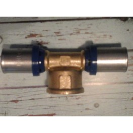 (J1) Handyman Extra Profit pers T-stuk Th-systeem 16 mm x 1/2 binnendraad x 16 mm (J1) Handyman Extra Profit pers T-stuk Th-systeem 16 mm x 1/2 binnendraad x 16 mm