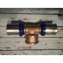 (J3) Handyman Extra Profit pers T-stuk Th-systeem 20 mm x 3/4 binnendraad x 20 mm (J3) Handyman Extra Profit pers T-stuk Th-systeem 20 mm x 3/4 binnendraad x 20 mm