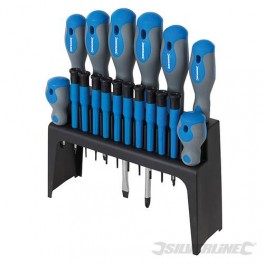 Leuke complete soft-grip schroevedraaierset voor thuis /tijdens bouw of in de auto art 633940 Leuke complete soft-grip schroevedraaierset voor thuis /tijdens bouw of in de auto art 633940