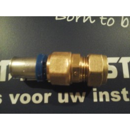 (A8) Handyman Extra Profit Overgangskoppeling 15 mm koper x 16 mm kunststof meerlagenbuis (A8) Handyman Extra Profit Overgangskoppeling 15 mm koper x 16 mm kunststof meerlagenbuis