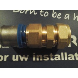 (A8) Handyman Extra Profit Overgangskoppeling 28 mm koper x 26 mm kunststof meerlagenbuis (A8) Handyman Extra Profit Overgangskoppeling 28 mm koper x 26 mm kunststof meerlagenbuis