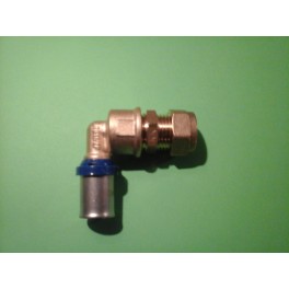 (B9) Handyman Extra Profit Overgangskoppeling Kniemodel 15 mm koper x 16 mm kunststof meerlagenbuis (B9) Handyman Extra Profit Overgangskoppeling Kniemodel 15 mm koper x 16 mm kunststof meerlagenbuis