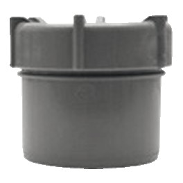 Einddop 50 mm verlijmbaar met schroefdeksel art 6329403 Einddop 50 mm verlijmbaar met schroefdeksel art 6329403