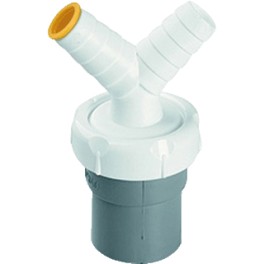 Aansluitstuk pvc 40 mm dubbel recht model met rechte aansluiting voor aansluiten slang van o.a. vaatwasser ,boiler etc. Aansluitstuk pvc 40 mm dubbel recht model met rechte aansluiting voor aansluiten slang van o.a. vaatwasser ,boiler etc.