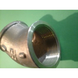 Nieuw! Special vol messing 45 gr bocht " 1 1/4 " binnendraad x " 1 1/4" binnendraad art F99R005 Nieuw! Special vol messing 45 gr bocht " 1 1/4 " binnendraad x " 1 1/4" binnendraad art F99R005