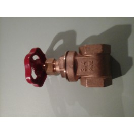 Authentieke zetelkraan 2x 3/4 binnendr met rode wiel-knop art F204R004 Authentieke zetelkraan 2x 3/4 binnendr met rode wiel-knop art F204R004