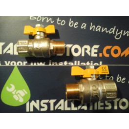 Gaskogelkraan Extra zware kwaliteit vlindermodelalsluiter 1/2 binnendraad x 1/2 buitendraad art 4132637 Gaskogelkraan Extra zware kwaliteit vlindermodelalsluiter 1/2 binnendraad x 1/2 buitendraad art 4132637