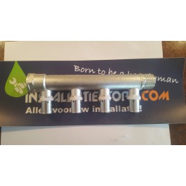 (A)Nieuw!! Duims Sanitair/Radiatorverdeler voor 4 16mm persaansluitingen koppelbaar tot grotere verdeler art 88.20.059 (A)Nieuw!! Duims Sanitair/Radiatorverdeler voor 4 16mm persaansluitingen koppelbaar tot grotere verdeler art 88.20.059