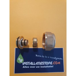 (A2)JORA adapter-knelkoppelingovergangset 16mm meerlagenbuis naar 22mm ( Comisa ) knelkoppeling (A2)JORA adapter-knelkoppelingovergangset 16mm meerlagenbuis naar 22mm ( Comisa ) knelkoppeling
