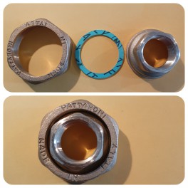 Schroefkoppelmoerverbinding(special) incl fiberring "1 1/2" duims Moer x 3/4 duims bi art F168R004 Schroefkoppelmoerverbinding(special) incl fiberring "1 1/2" duims Moer x 3/4 duims bi art F168R004