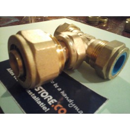 (B18)Overgangs Knel T-stuk 3/8 oude metalen buis x 26mm meerlagenbuis x 3/8 oude metalen buis (B18)Overgangs Knel T-stuk 3/8 oude metalen buis x 26mm meerlagenbuis x 3/8 oude metalen buis