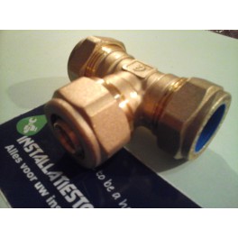 (B20)Overgangs Knel T-stuk 1/2 oude metalen buis x 20mm meerlagenbuis x 1/2 oude metalen buis (B20)Overgangs Knel T-stuk 1/2 oude metalen buis x 20mm meerlagenbuis x 1/2 oude metalen buis