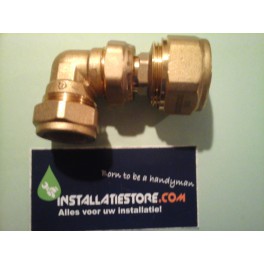 (B22) Knie 22mm knel x 26mm Jora koppeling meerlagenbuis (B22) Knie 22mm knel x 26mm Jora koppeling meerlagenbuis