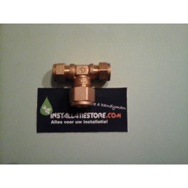 (B25) T-stuk Knel 12mm x 16mm meerlagenbuis x 12mm (B25) T-stuk Knel 12mm x 16mm meerlagenbuis x 12mm
