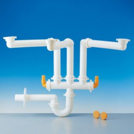 (L) Lira afvoeraansluitset type Spazio3/35 voor drie spoelbak 40 mm art 9.1273.07 (L) Lira afvoeraansluitset type Spazio3/35 voor drie spoelbak 40 mm art 9.1273.07